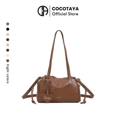 (COCOTAYA)Dannia Bag Túi đeo vai dây rút xếp ly phong cách mới, Túi xách nữ thông thường, Túi đeo nách