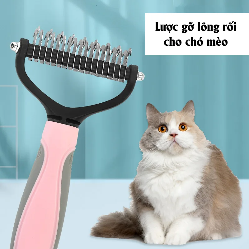Lược gỡ rối lông cho chó mèo lông dài, Lược chải lông gỡ lông rụng cho chó mèo