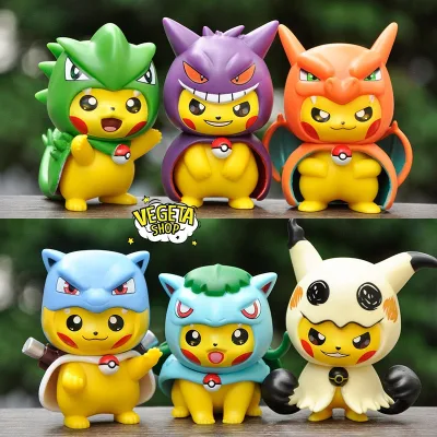 Mô hình Pikachu Cosplay Pokemon Groudon Arcanine Lapras Gengar Charizard Mimikyu Mewtwo Dragonite Greninja Rayquaza