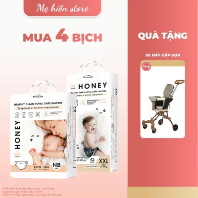 Combo 4 Bịch Tã Bỉm Honey Premium Cao Câp, Bỉm Chính Hãng, Bỉm Quần Dán Đủ Size