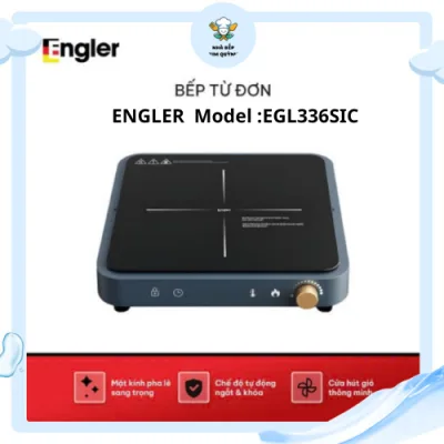 Bếp từ đơn Engler EGL336 Công suất 1500W mặt kính pha lê,điều khiển tối giản 10 mức công suất - Nhà Bếp Kim Quỳnh