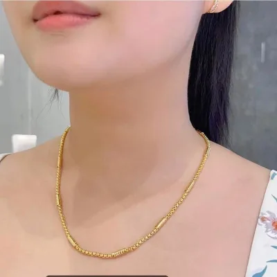Dây chuyền titan nam nữ dây công đốt trúc không đen không gỉ KAMI trang sức sỉ