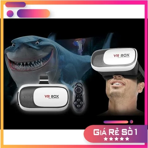 Kính thực tế ảo VR Box thế hệ 2 (Full box Đen phối trắng) (Phú Tuấn Shop)