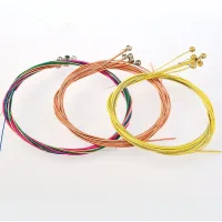 Bộ 6 dây đàn guitar acoustic, bộ dây ghita sắt giá rẻ nhiều màu sắc