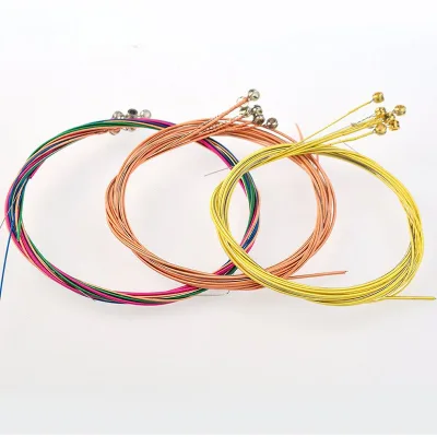 Bộ 6 dây đàn guitar acoustic, bộ dây ghita sắt giá rẻ nhiều màu sắc