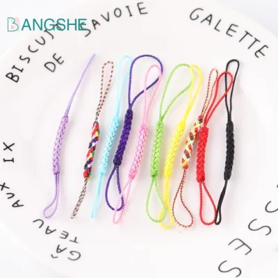 BANGSHE Diy Dây Điện Thoại, Dây Đeo Chìa Khóa Dệt Kim Tay Dây Đeo Điện Thoại, Dây Treo Điện Thoại Hai Đầu Màu Trơn Dệt Dây Điện Thoại Phụ Kiện Móc Khóa