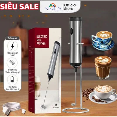 Máy đánh bọt cafe cầm tay , hoạt động điện cấp thực phẩm， có/ không có giá đỡ