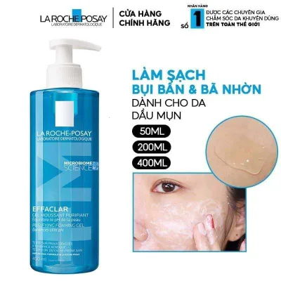 Sữa Rửa Mặt Effaclar La Roche-Posay 400ml - Cho Da Dầu, Da Hỗn Hợp, Làm Sạch Nhẹ Dịu, Không Khô Căng