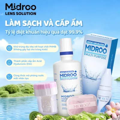 Nước ngâm lens 60ml/120ml/360ml+Nước Nhỏ Mắt 10ml+Cốc rửa lens+Hộp đựng kính áp tròng