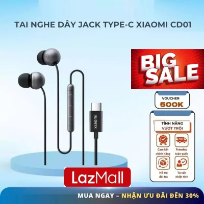 LazMall Deal Hot VN UY TÍN - CHẤT LƯỢNG - GIÁ RẺ Tai Nghe Xiaomi Cổng Type-C CD01 Thiết Kế Giắc Cắm Type-C Đảm Bảo Truyền Âm Thanh Chất Lượng Cao Thông Suốt.