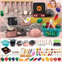 Bộ Đồ Chơi Nhà Bếp Cho Bé - 92/69/59 Món Đồ Chơi Nấu Ăn Kèm Phụ Kiện Đồ Ăn Giả Cho Bé Gái & Bé Trai, Gồm Nồi Chảo & Quà Tặng Vui Nhộn
