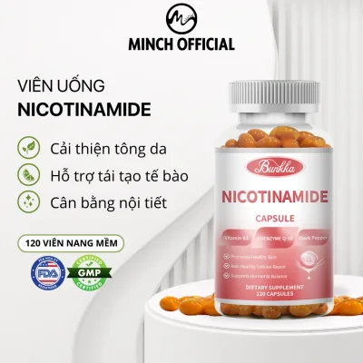 Viên uống NAD Nicotinamide Bunkka dung tích 120 viên hỗ trợ chăm sóc da và sức khỏe toàn diện
