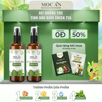 X2Bgr120 - Combo of 2 Spray Bottles of Green Peel Grapefruit Essential Oil & Moc an Green Tea Essential Oil Haircare 120ml Supports Hair Loss Reduction, Hair Growth Hair Care