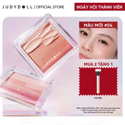 Phấn Má Hồng Nhũ Nhẹ JUDYDOLL Satin Blush Căng bóng Mịn lì Không lộ lỗ chân lông Tệp da Bắt sáng Tự nhiên 5g
