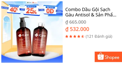 Combo Dầu Gội Sạch Gàu Antisol & Sản Phẩm Dermato 200