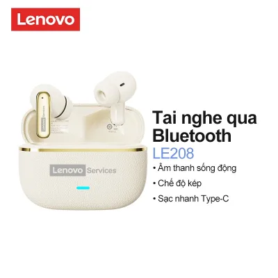 Tai nghe chơi game Lenovo LE208 Tai nghe Bluetooth Độ trễ thấp trong tai IPX5 Chất lượng âm thanh HIFI chống nước Bluetooth 6.0