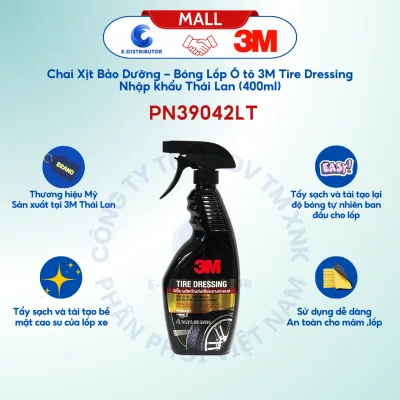 3m Car Tire Maintenance Spray Bottle Pn39042Lt 400ml, Tire Surface Polishing & Anti-Aging Solution - Genuine Product
