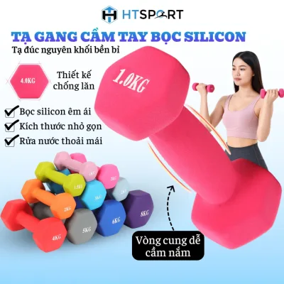 Tạ Gang Bọc Silicon ( 1 Chiếc ) Tập Tay Nam Nữ, Tạ Tập Luyện Yoga, Gym, Thể Hình Tại Nhà 1Kg - 2.5Kg