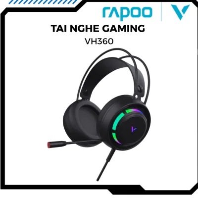 Tai Nghe Gaming Có Dây RAPOO VH360 - có Mic Ngắn + Led RGB Âm Thanh Vòm 7.1, Chụp tai - Bao Lỗi đổi trả 1-1