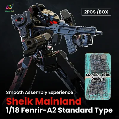 Sheik Mainland Fenrir-A2 Robot tỷ lệ 1 / 18 tiêu chuẩn Loại 1 (Cùng màu) Trong 1 hộp Bộ mô hình nhân vật hành động Bộ sưu tập mô hình Bộ sưu tập quà tặng cho người yêu thích mô hình