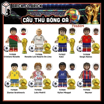 Combo Tổng hợp Cầu Thủ Bóng Đá Nổi tiếng Mô hình Đá Banh Mô hình Nhân vật nhỏ TV6504