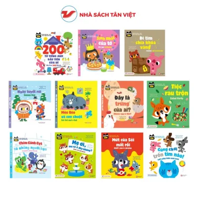 Sách - Sách Song Ngữ English Zoo - Việt Phát Triển Ngôn Ngữ (bìa cứng) - Nhiều Chủ Đề - Tân Việt Books