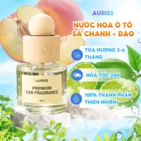 Combo of 2 Bottles of Premium 50ml Car Perfume with Lemongrass + Peach Scent - Car Perfume to Deodorize, Prevent Car Sickness, Relaxing Scent