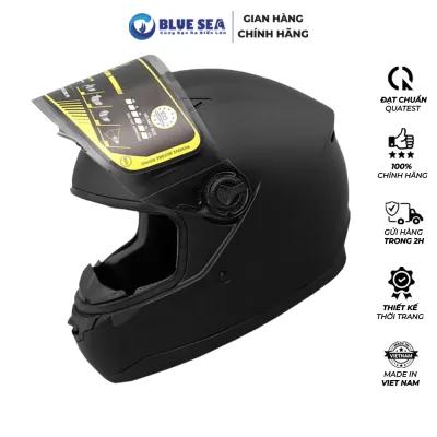 Mũ Bảo Hiểm FullFace BLUE SEA - A105 - Thời trang cá tính - Made in Việt Nam - Hàng Chính Hãng