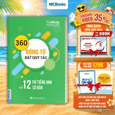 Sách - 360 Động Từ Bất Quy Tắc Và 12 Thì Cơ Bản Trong Tiếng Anh Bản Khổ Nhỏ Cho Người Học Cơ Bản
