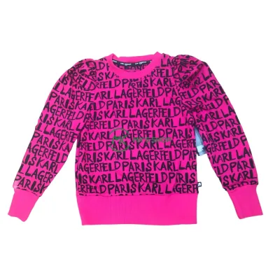 Karl Lagerfeld Women's T-Shirt Pink Long Sleeves Size XS Authentic