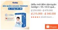 Bỉm dán/quần Goldgi+ / X5 / ECO quần dán đủ size Nb92/S84/M66/M60/L56/L48/XL46/XL44/XXL32