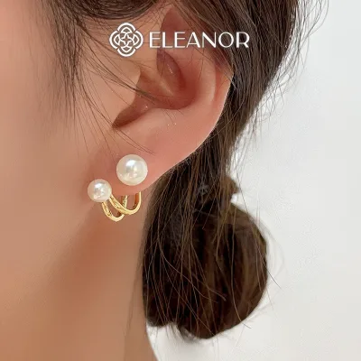 Bông tai nữ chuôi bạc 925 Eleanor Accessories ngọc trai nhân tạo phụ kiện trang sức khuyên tai 9037