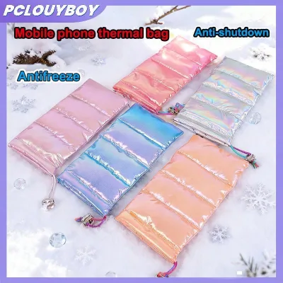 PCLOUYBOY Vỏ Điện Thoại Giữ Nhiệt Cotton Giữ Nhiệt Ấm Túi Điện Thoại Di Động Có Dây Rút Vỏ Điện Thoại Ngoài Trời Túi Phụ Kiện Cho Quá Nóng C PCLOUYBOY