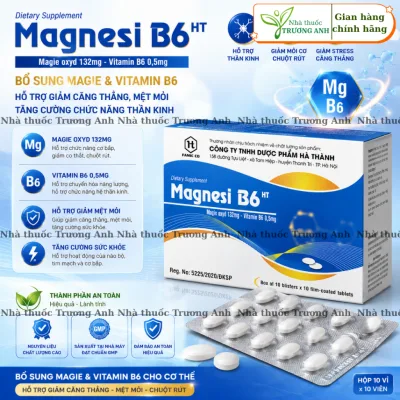 MAGNESI B6 Hà Thành - Viên uống MAGIE B6 (MgB6). Hộp 100 viên