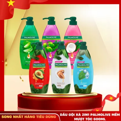 Dầu gội Palmolive, dầu gội dừa, kèm dầu xả 2in1 chiết xuất thiên nhiên 600ml