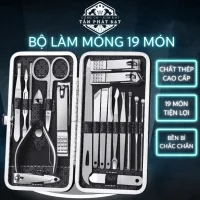 Bộ cắt móng tay 19 món bằng thép cao cấp, Bộ dụng cụ làm móng, bộ bấm móng tay cá nhân, tiện lợi