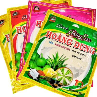 Bánh Phồng Sữa Hoàng Dung Lá Dứa Sầu Riêng Bơ Sữa Mè rang Đặc Sản Miền Tây