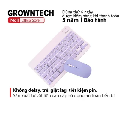 Combo bàn phím và chuột không dây mini màu pastel xinh xắn thích hợp máy tính bảng ipad tablet nhỏ gọn tiện lợi học sinh sinh viên