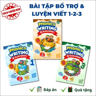 Combo 3 cuốn Phonics Writing & Activities 123 - Tài liệu bổ trợ Oxford Phonics World