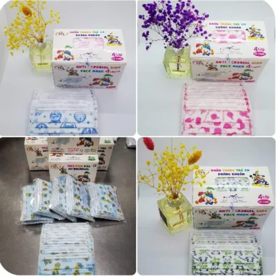 ]-khẩu trang trẻ em Nam Anh Famapro giấy kháng khuẩn cao cấp dành cho e bé hộp 50 cái