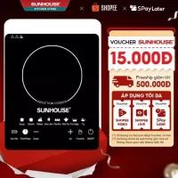 Bếp Từ Sunhouse 2200W – Cảm Ứng Nhạy, Mặt Kính Bền