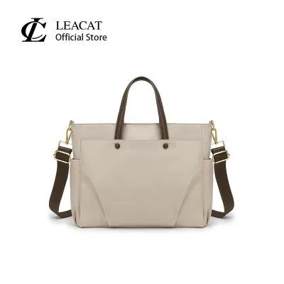 Túi đựng Laptop Leacat dành cho nữ một vai xách tay dung tích lớn cặp một vai đeo chéo tote Túi bên trong 15,6 inch