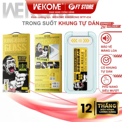 Kính Cường lực WK KINGKONG WTP-034 tự dán full màn chống bụi màn loa siêu cứng chống bám vâng tay - CHÍNH HÃNG