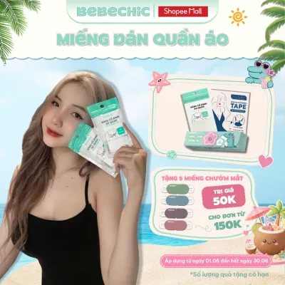 Miếng Dán Cố Định Quần Áo BEBECHIC Băng Dính Thời Trang 2 Mặt Trong Suốt, Chống Hở