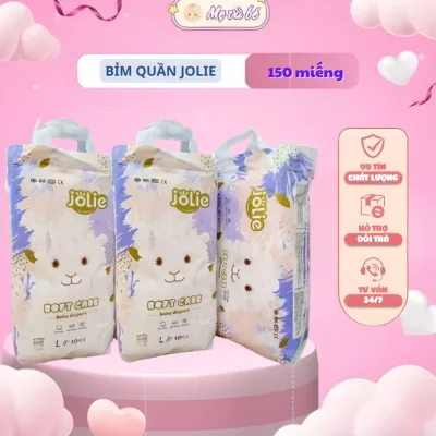 Combo 150 miếng bỉm quần JOLIE đủ size cho bé - Bỉm mỏng 2mm, thấm hút tốt