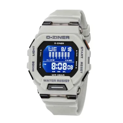 Genuine D-Ziner Dz8312 Men's Sports Electronic Watch, Durable and Waterproof to 30m with Tin Box