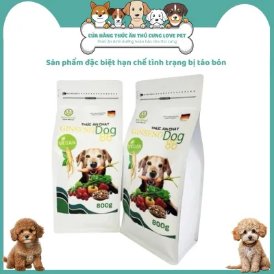 Thức Ăn Hạt Chay Cho Chó Ginseng Dog 86 Pure Vegan Gói 800G - Thức Ăn Thú Cưng Love Pet