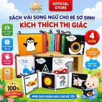 Sách vải - sách vải cho bé kích thích thị giác với nhiều chủ đề bằng tiếng anh giúp bé vừa học vừa chơi