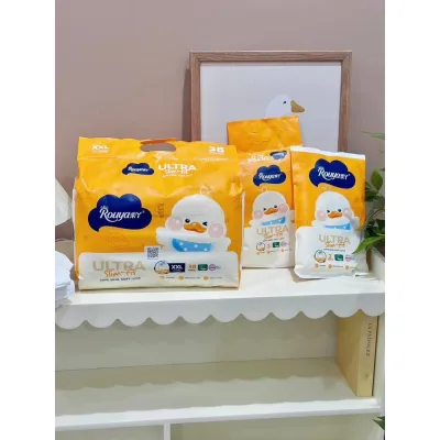 Tã Bỉm Dán/Tã Quần Rouya Ultra (Bỉm Vịt Vàng) , Thấm Hút Tốt Ngày Đêm full size Nb68/S54/Md50/Mq48/L42/XL40/XXL38/XXXL3