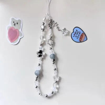 Cá Tính Dây Điện Thoại Di Động Ins Phong Cách Ngôi Sao Đính Hạt Dây Điện Thoại Dây Đeo Tay Móc Khóa Y2K Ngọt Dây Đeo Điện Thoại Móc Khóa